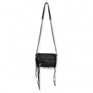 Rebecca Minkoff Gray Leather Crossbody Zipper Bag